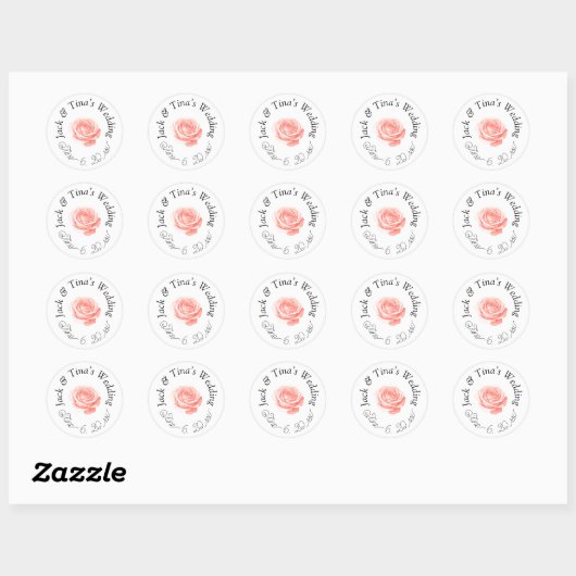 Personalized wedding stickers  ラウンドシール (シート)