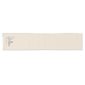 Personalized Wedding Table Runner, Custom Linen We ショートテーブルランナー (横)