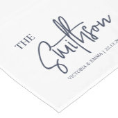 Personalized Wedding Table Runner, Custom Linen We ショートテーブルランナー (コーナー)