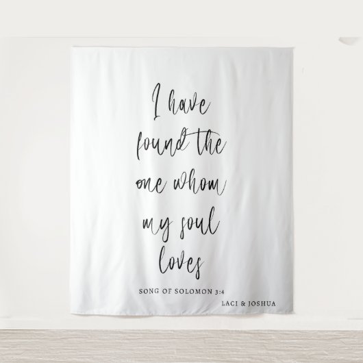 Personalized Wedding Tapestry Backdrop with Names タペストリー (正面)