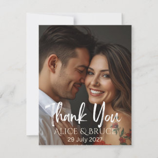 Personalized Wedding Thank You Card with Photo  サンキューカード