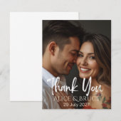Personalized Wedding Thank You Card with Photo  サンキューカード (正面/裏面)