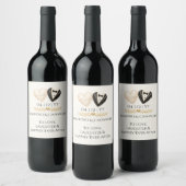 Personalized Wedding Toast Wine Label Sticker ワインラベル (ボトル)