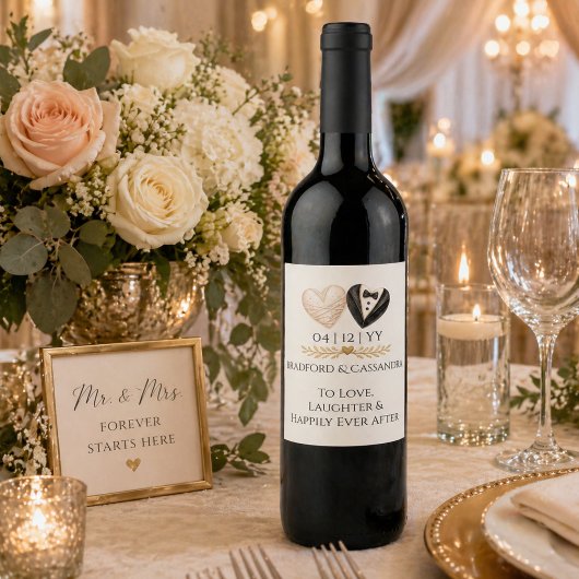Personalized Wedding Toast Wine Label Sticker ワインラベル