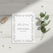  Personalized Wedding Vow Card & Keepsake 案内状