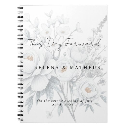 Personalized Wedding Vows Journal – This Day Forw ノートブック (正面)