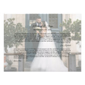 Personalized Wedding Vows Photo Keepsake フォトプリント (正面)