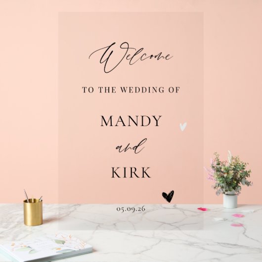 Personalized Wedding Welcome Sign アクリルサイン (ウェディング)
