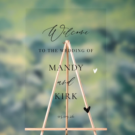 Personalized Wedding Welcome Sign アクリルサイン (ニュートラル)