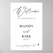 Personalized Wedding Welcome Sign Banner ポスター (正面)