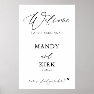 Personalized Wedding Welcome Sign Banner ポスター