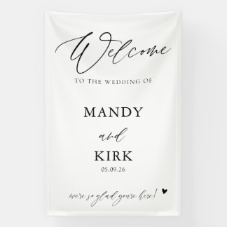 Personalized Wedding Welcome Sign Banner 横断幕