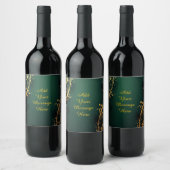 Personalized Wedding Wine Bottle Label ワインラベル (ボトル)