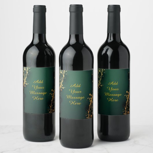 Personalized Wedding Wine Bottle Label ワインラベル (ボトル)