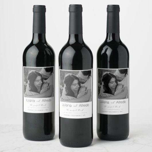 Personalized Wedding Wine Label ワインラベル (ボトル)
