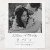 Personalized Wedding Wine Label  ワインラベル (シングルラベル)