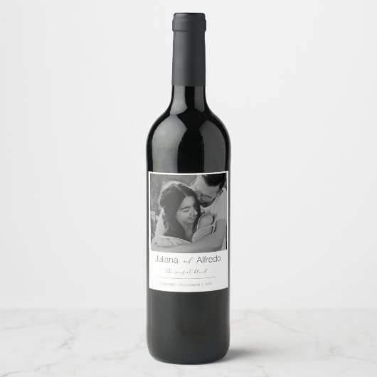 Personalized Wedding Wine Label  ワインラベル (正面)
