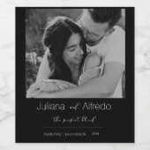 Personalized Wedding Wine Label  ワインラベル (シングルラベル)