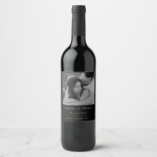 Personalized Wedding Wine Label  ワインラベル