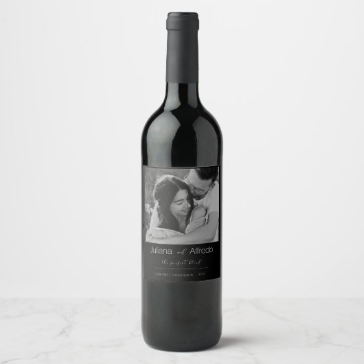 Personalized Wedding Wine Label  ワインラベル (正面)