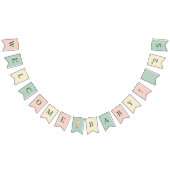 Personalized Welcome Baby  Woodland Fox Banner バンティングフラッグ (全)