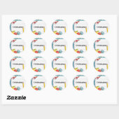 Personalized Welcome Back to School Name Stickers ラウンドシール (シート)