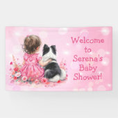 Personalized Welcome to our Baby Shower Pink 横断幕 (横)