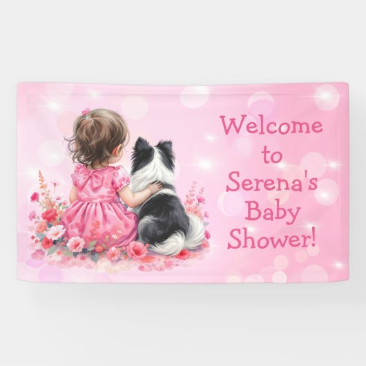 Personalized Welcome to our Baby Shower Pink 横断幕 (横)