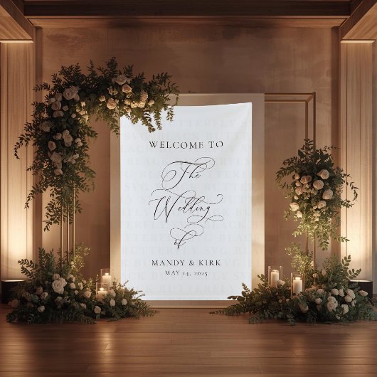 Personalized “Welcome to Our Wedding” Sign  横断幕