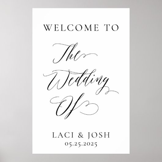 Personalized Welcome to Our Wedding Sign | Custom  ポスター (正面)