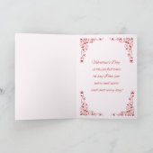 Personalized Westie with Roses Valentine's Card シーズンカード (内部)