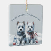 Personalized Westies Christmas Ornament セラミックオーナメント (右)