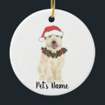 Personalized Wheaten Terrier セラミックオーナメント<br><div class="desc">Make the nice list this year with an ornament of your favorite maine coon elf!</div>