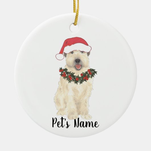 Personalized Wheaten Terrier セラミックオーナメント (正面)