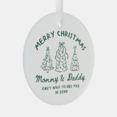 Personalized Whimsical Baby Announcement Ornament ガラスオーナメント (正面右)