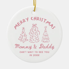 Personalized Whimsical Baby Announcement Ornament セラミックオーナメント