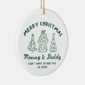 Personalized Whimsical Baby Announcement Ornament セラミックオーナメント (右)