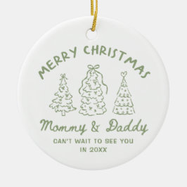 Personalized Whimsical Baby Announcement Ornament セラミックオーナメント