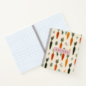 Personalized Whimsical Carrot Patch Rustic ノートブック (内部)