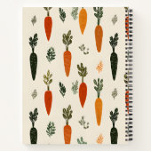 Personalized Whimsical Carrot Patch Rustic ノートブック (裏面)