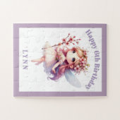 Personalized Whimsical Floral Fairy  ジグソーパズル (横)