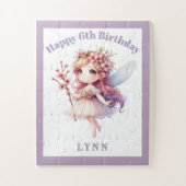 Personalized Whimsical Floral Fairy  ジグソーパズル (縦)