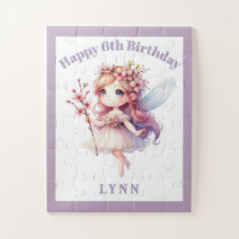 Personalized Whimsical Floral Fairy  ジグソーパズル