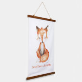 Personalized Whimsical Fox, Nursery Wall Art 吊り下げ型タペストリー (傾斜あり)