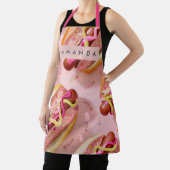 Personalized Whimsical Glitter Hot Dog Party エプロン (インサイチュ)