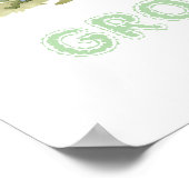 Personalized Whimsical Mushroom Woodland Nursery ポスター (角)