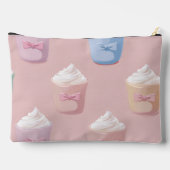 Personalized Whimsical Pastel Cupcake Pattern アクセサリーポーチ (裏面)