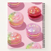 Personalized Whimsical Pastel Macaron Sparkle ノートブック (裏面)