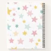 Personalized Whimsical Pastel Star Print  ノートブック (裏面)
