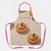 Personalized Whimsical Pumpkin Tart Pattern エプロン (正面)